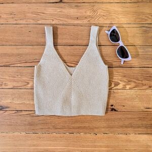 J.Crew Cashmere Pink Blend Cropped Sweater Tank